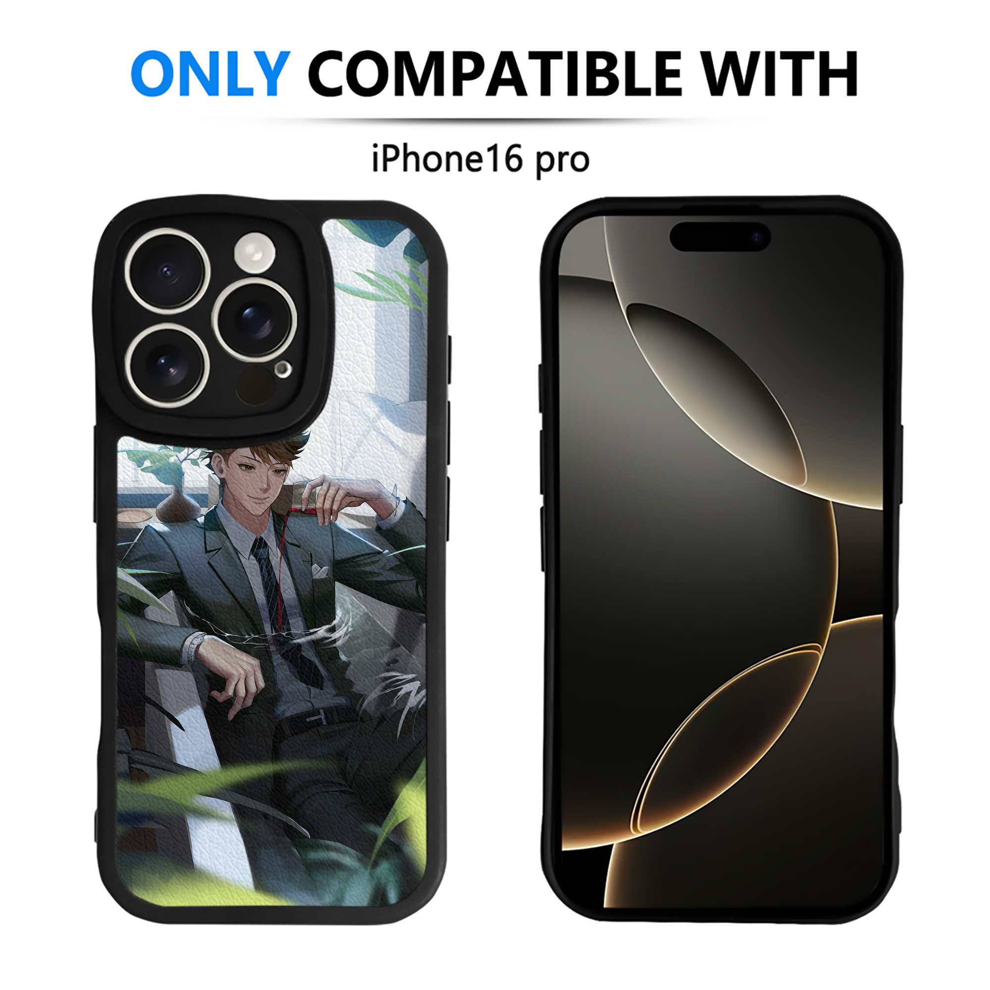 （画像用） ハイキュー!! Haikyu!! 【iPhone 16シリーズ対応】シリコンスマホケース（レザー調） 材質：シリコン